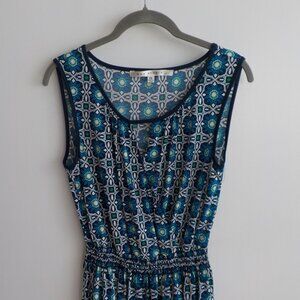 Max Studio Dress - Size XS - Sleeveless - Flower Print - Elastic Waist (355)